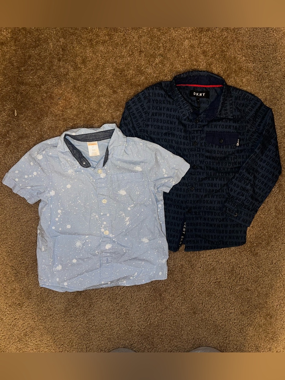 2 toddler boys button up tops 3t & 4t